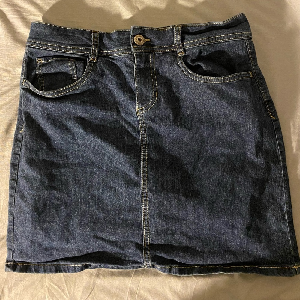 denim miniskirt
